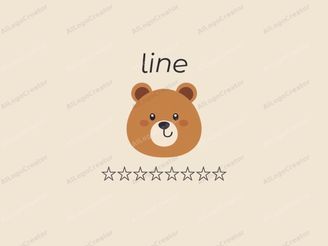 which depicts a cartoon-style bear with simple, rounded shapes and a minimalistic design. The image features a stylized bear face against a plain, off-white background. The bear's head is centered in the image, taking up most of the space