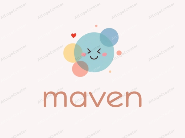 부드러운 파스텔 색상으로 둘러싸인 친근한 표정의 미니멀리스트 기하학적 도형, Maven 로고에 이상적입니다. 도형의 단순함은 개인 로고에 적합하며, 생생한 색조는 Instagram 프로필 로고로 눈에 띄게 만듭니다.