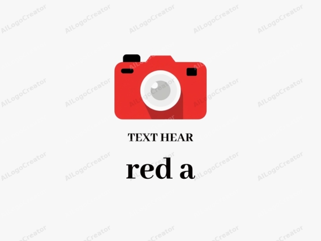 a minimalist red camera icon with a white lens and black details, perfect for a personal instagram profile logo. the camera is designed with clean lines, making it an ideal red a logo. the lens, prominently displayed in the center, ensures it stands out as a personal logo. this design is also versatile, suitable for a logo for instagram profile.