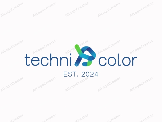 eine lebendige abstrakte Form mit kühlen blauen und neongrünen Akzenten, perfekt für ein Technicolor-Logo. Das Design zeichnet sich durch dynamische Linien und Kurven aus, ideal für ein cooles Logo. Dieses vielseitige Konzept eignet sich auch für Logos für Discord-Server und bietet einen modernen und auffälligen ästhetischen Eindruck.