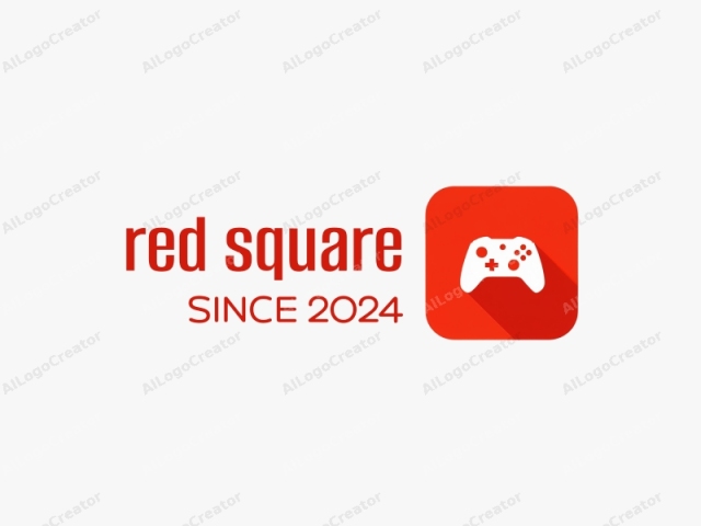 Ein schickes und modernes Design, das ein cooles rotes Quadrat mit einem stylisierten Spielcontroller darin zeigt, perfekt für Logos auf Twitch. Das rote Quadrat ist lebendig und auffällig, ideal für ein cooles Logo. Der Spielcontroller wird im Zentrum prominent platziert, was es zu einem großartigen roten Quadrat-Logo macht.