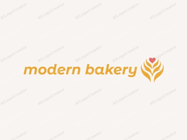 ein minimalistischer Weizenkolben, der mit einem Herz verflochten ist, beide in weichen Pastellfarben, das ein ruhiges und modernes Bäcker-Logo schafft. Dieses Design ist perfekt für ein persönliches Logo, das Wärme und Authentizität widerspiegelt, und ideal für ein Logo für eine persönliche Marke.