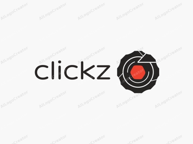 シャープな黒と白のカメラレンズに赤のスプラッシュが加わり、ミニマルな背景に設定されています。Clickzロゴに理想的です。スタイリッシュなデザインはファッションロゴに最適で、鮮やかな赤のアクセントはInstagramプロフィール用の目を引くロゴになります。