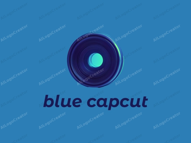 una lente de cámara azul elegante con un acabado metálico fresco, contra un fondo de gradiente vibrante de azul eléctrico y verde neón, lo que lo convierte en una opción perfecta para un logotipo azul capcut. El diseño moderno del logotipo y sus colores vibrantes también lo hacen ideal para un logotipo genial y un logotipo para el perfil de Instagram.