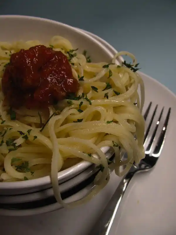 Exquisite display of Italian pasta, used for sharing restaurant recipes or social media accounts of delicious food