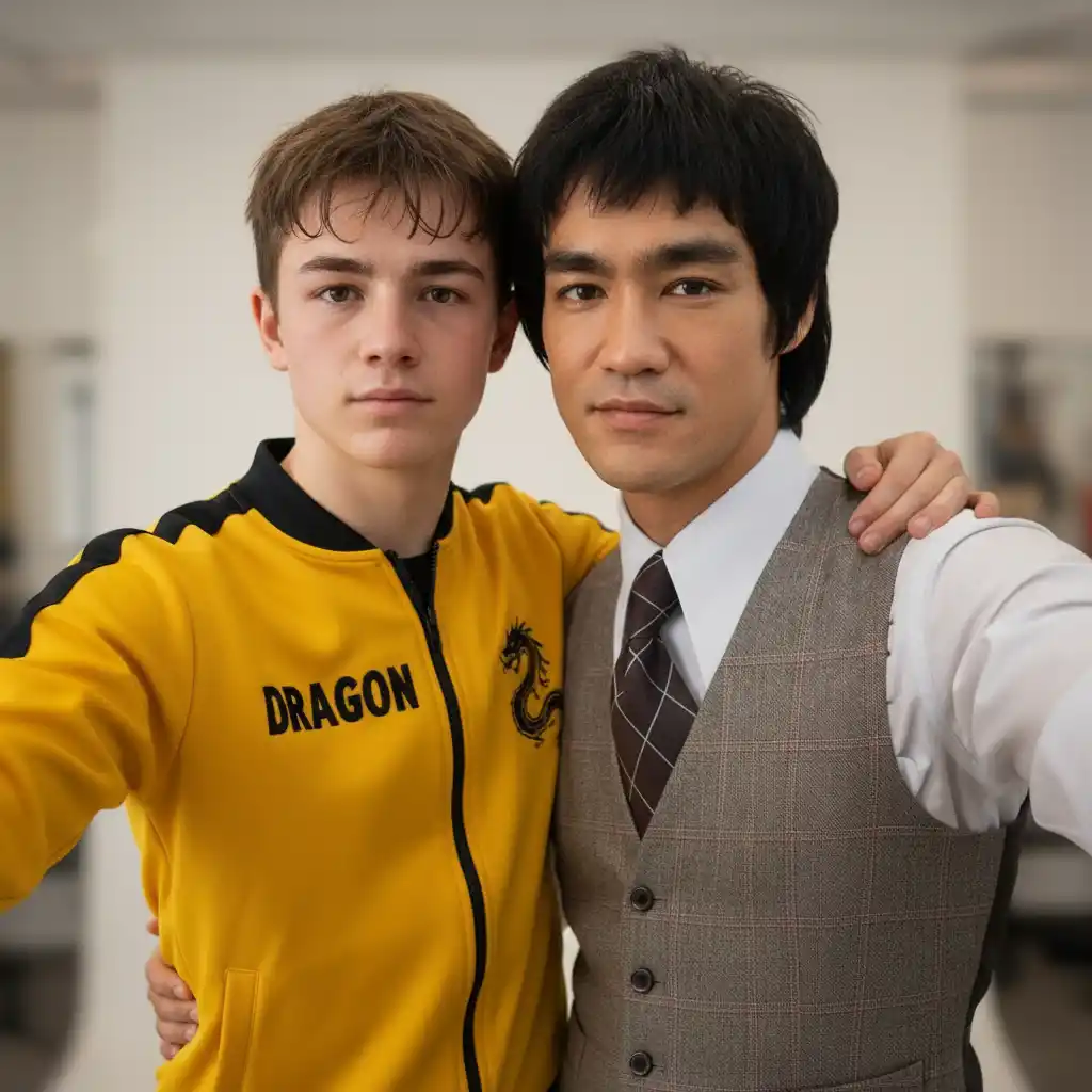 AI selfie with celebrities generator-A bold yellow and black dragon crest logo for athletic apparel, branding, and dynamic team identity.