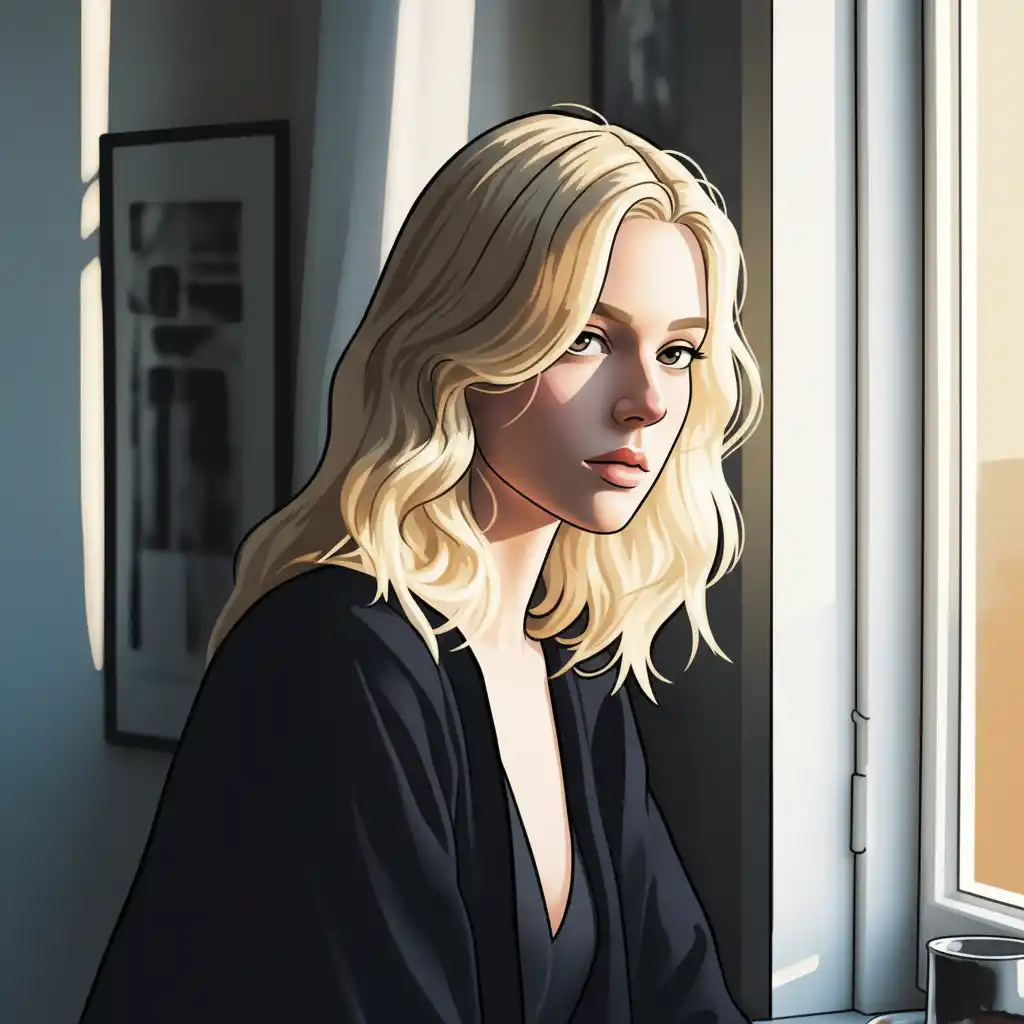 Bing AI Image Generator-Elegant Blonde Portrait: A Modern, Brand-Ready Logo with Warm Light and Subtle Architectural Flair for Branding