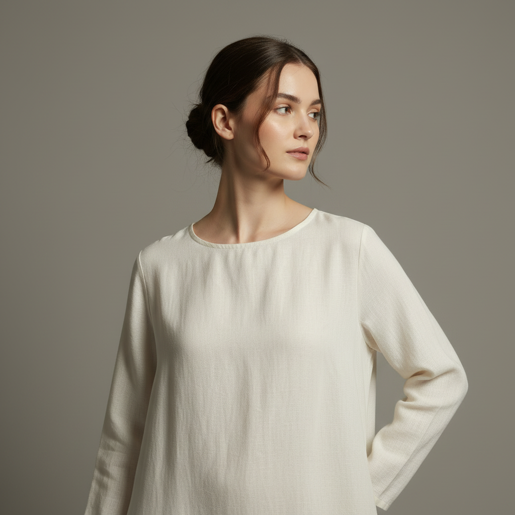 1 ภาพโมเดล → หลายท่าทาง-โลโก้ที่ได้รับแรงบันดาลใจจากภาพบุคคลแบบมินิมอลในโทนครีมอุ่นๆ พร้อมท่าทางที่สงบและมั่นใจ สำหรับแบรนด์แฟชั่นหรือไลฟ์สไตล์สมัยใหม่