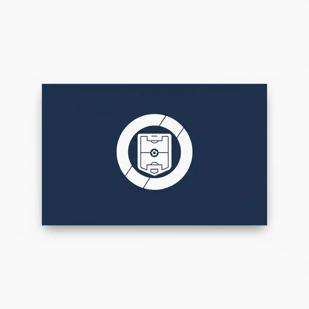 Business Card Mockup-Circle Shield: a bold segmented ring encircles a minimalist shield crest, evoking strength, precision, and modern football branding.