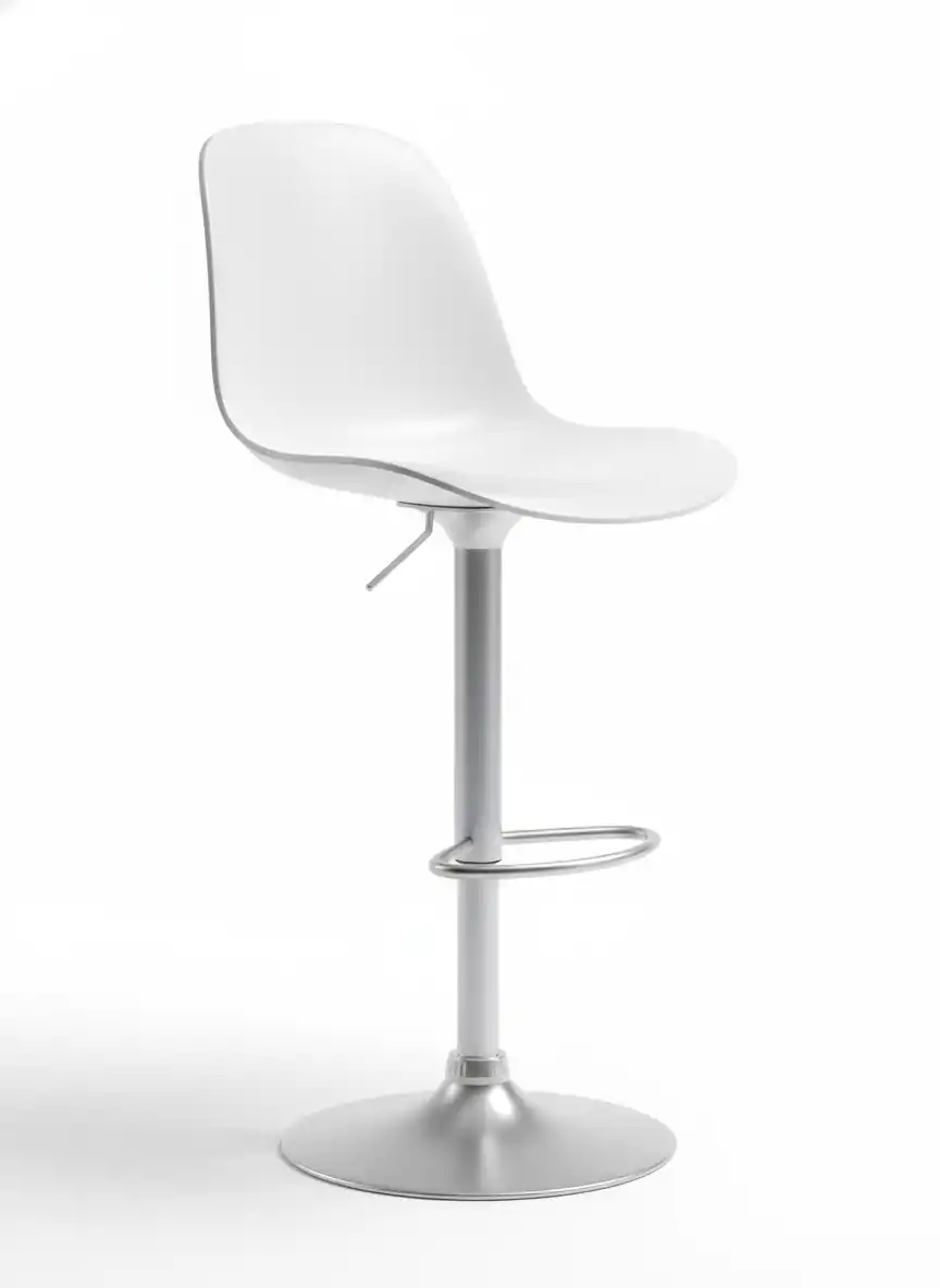 Concepto elegante y moderno de asientos con bloques de color atrevidos y acentos de cromo reflectante que simbolizan un diseño premium y una marca versátil.