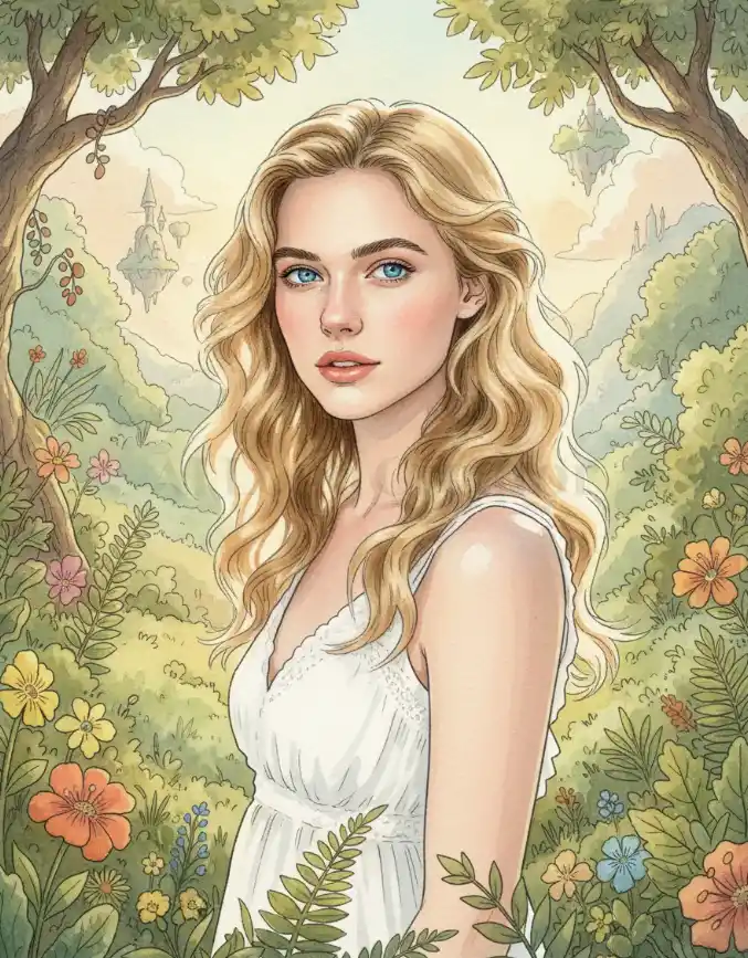 Ghibli Al Generator-Ghibli Style Blonde Girl: AI-Generated Art & Images