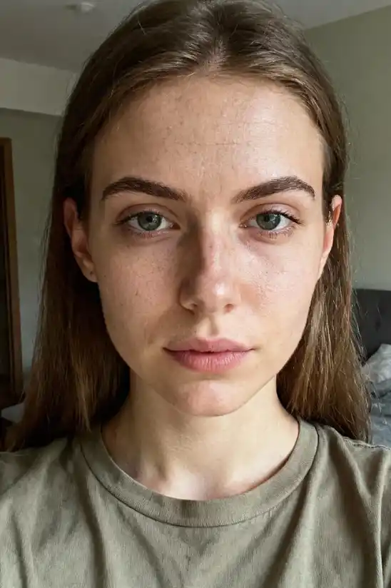 ブランドビジュアル向け:木漏れ日とフローリーなドレスの魅惑的な森のニンフポートレート