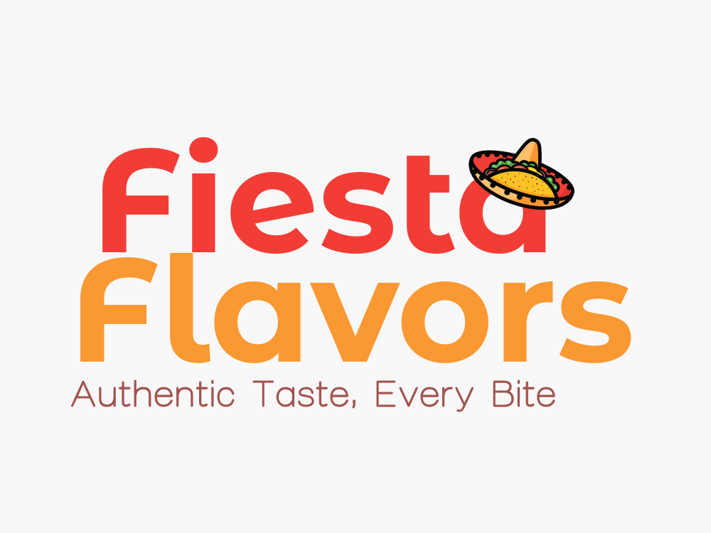 Cartoon taco logo with bold black outline, vibrant fillings (lettuce, tomato, cheese, beef), a tall orange peak, and warm brown-orange gradient background; vector, friendly, brandable.
