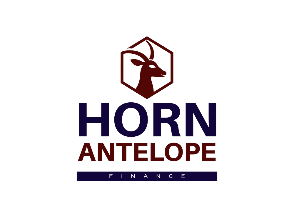 Premium red hex badge with a stylized goat head, curled horns, embossed look, minimalist vector silhouette, bold yet elegant corporate branding.