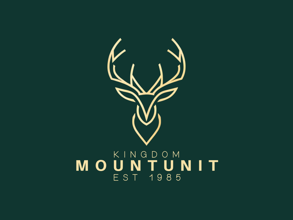 Symmetric glowing gold deer head crest with continuous neon lines, elegant antlers forming a heart/crest, on champagne-gold gradient, luxury minimal logo, scalable and embossable.